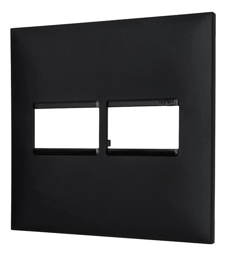 Placa Pial Plus+ 2 Modulos Preta 4x4