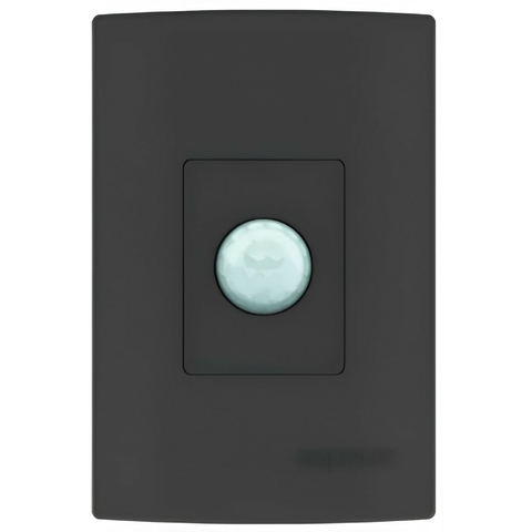 Sensor De Presença Multifuncional Parede 180º Pt Qualitronix Cor Negro