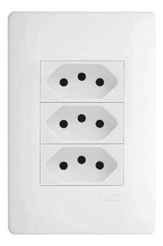 Conjunto 3 Tomadas 10a 3 Pinos Fame Habitat