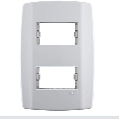 Placa 4x2 2 Modulos Horizontais Separados Suporte ILUMI SLIM