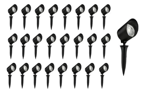 Kit 25 Espetos LED Jardim Luminatti 7W 3000K Luz Amarela