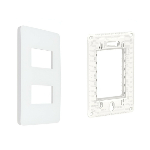 Placa 4x2 2 Modulos Distanciados Schneider Orion Com Suporte