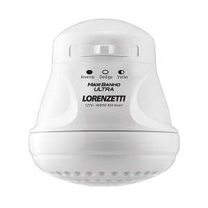 Chuveiro Eletrico Ducha Lorenzetti Maxi Banho Ultra Com Cano 5500W 220V Branco