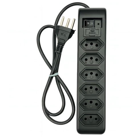 Filtro de Linha Penta Watt 6 Tomadas Preto