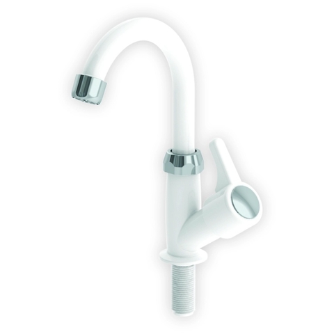 Torneira Lavatorio Valeplast Mesa Giratoria 1/4 De Volta Branco Com Cromado