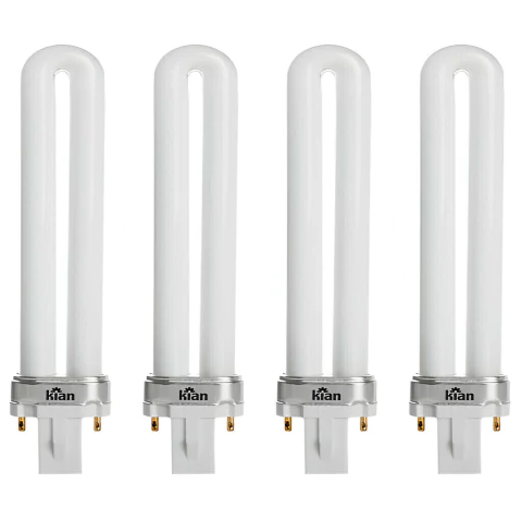 Kit 4 Lampada PL Compacta G23 2 Pinos 9W 6400K