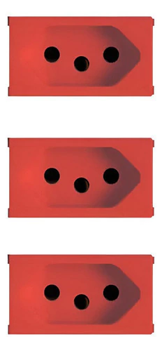 Kit 3 Modulos Tomada 20a Vermelho Soprano Siemens Ilus