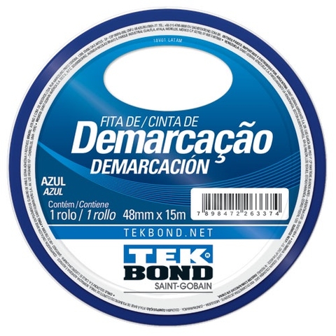 Fita De Demarcacao Tekbond 48mmx15m Azul