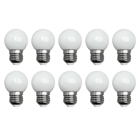 Kit 10 Lampadas LED Bolinha Decorativa Galaxy G45 3W Branca