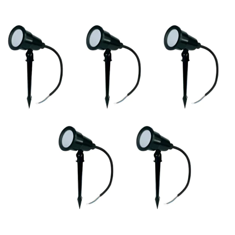 Kit 5 Espetos Jardim Maxxy IP65 5W Bivolt 3000K Luz Amarela