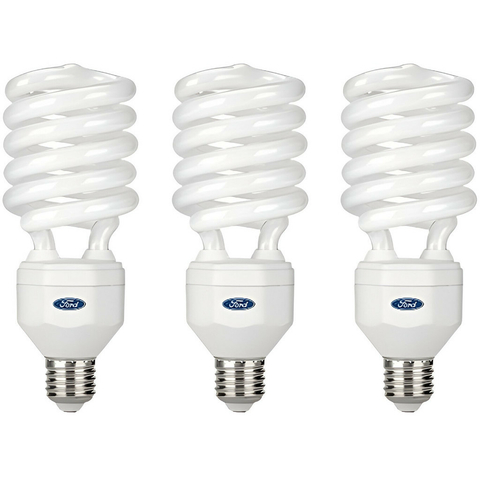 Kit 3 Lampada Fluorescente Espiral Ford E27 55W 220V 6400K Frio