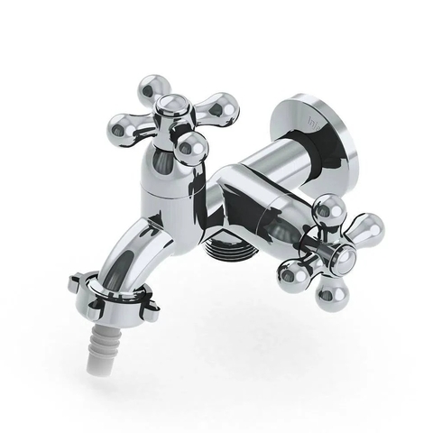 Torneira Parede Lavanderia Real C33 Cromado Metal