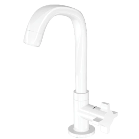 Torneira de bancada lorenzetti f64 1/4 de volta branca