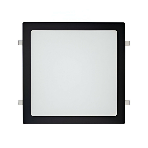 Painel LED Quadrado Embutir Maxxy 24W Bivolt 6500K Preto