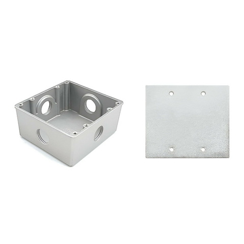 Caixa Piso com Tampa Cega 4x4 Tramontina 3/4" Aluminio