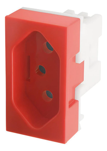 Modulo Tomada 3 Pinos Fame Evidence 10A Vermelho