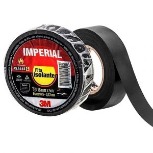 Fita Isolante Imperial 18mm com 5 Metros Preto