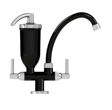 Torneira Cozinha Bancada Abs Filtro Injet C70 Preto e Cromado