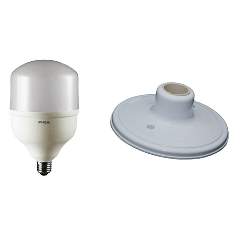 Kit Lampada LED 40W Biv 4000K e Plafon Branco com Bocal E27