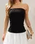 Vestido Preto e Branco cintura baixa - Ladies & Co