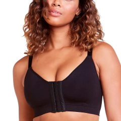 Sutiã Modelador Preto Dupla Sustentação Abertura Frontal - Plié - comprar online
