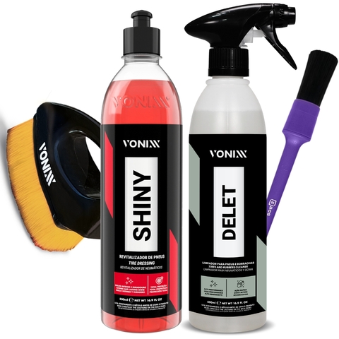 Shiny Delet Kit Revitalizador Pneus Vonixx Limpeza E Brilho