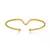 Bracelete Contorno V Liso – Banho de Ouro 18K