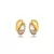 BRINCO BICOLOR FOSCO BANHADO A OURO 18K