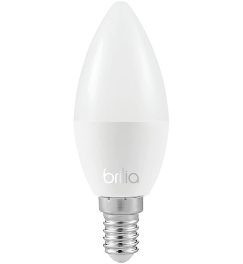 300699 - LED Vela Lisa Leitosa Dimerizável E14 4W 2700K - Brilia