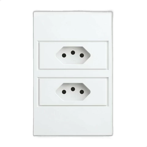 STO24410BR - Tomada S.Touch 10A Dupla Branca - Stella