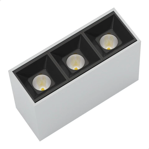 Luminária Vigo Sobrepor 6W 2700K 30° Branco e Preto PIX