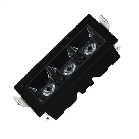 Spot Focco Embutir 6W 3000K 24 Preto - Gaya