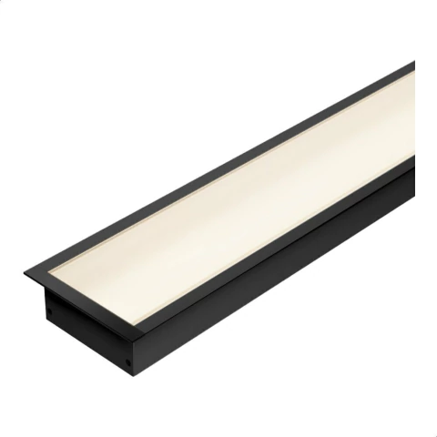 7018119 - Perfil Embutir Reto Preto 10mm 2M - Ledvance