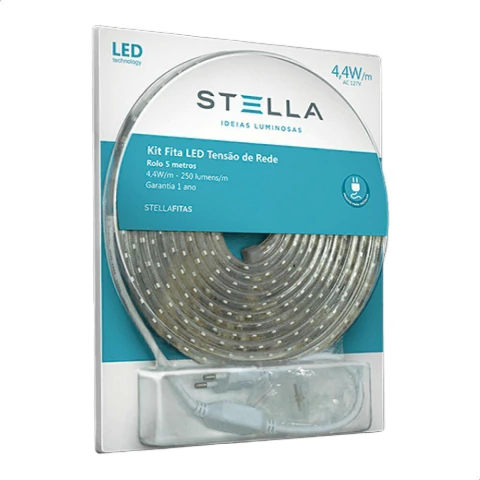 STH7801/57 - Kit Fita Tensão de Rede Single Line 5W/m 5700K 127V IP65 5M - Stella