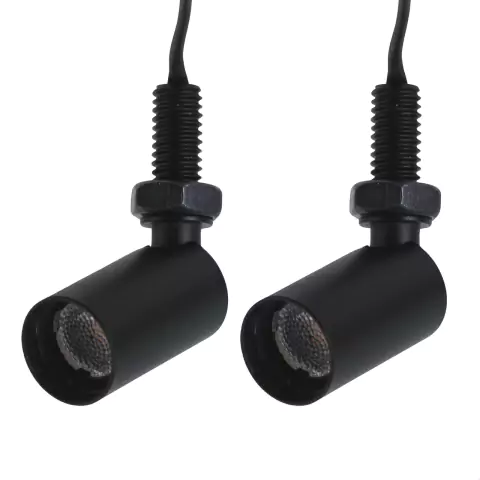 3322 - Mini Spot Leya 1W 2700K 24V 2un Preto - Gaya