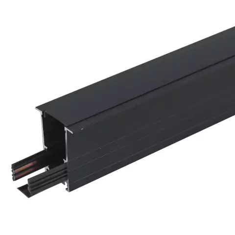 3046 - Trilho Embutir Com Aba MAG 2m Preto - Gaya