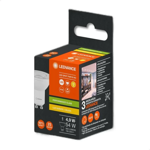 7019649 - Dicróica HO PAR16 4,9W 2700K BIV 100° - Ledvance