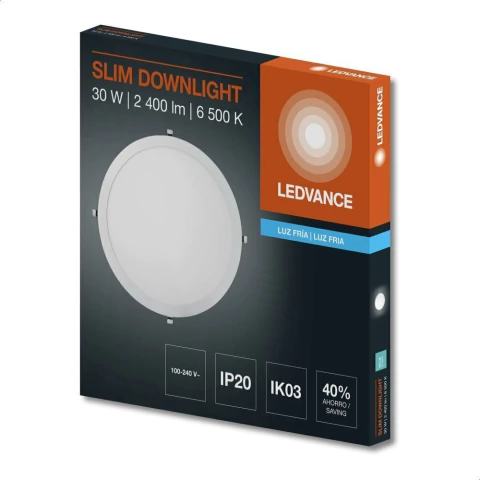 Painel Slim Redondo 30W 6500K 40cm Branco - Ledvance