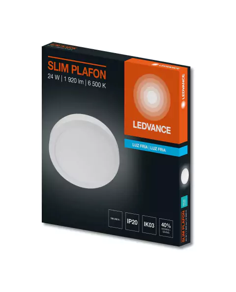 7021588 - Plafon Slim Redondo 24W 6500K Branco - Ledvance