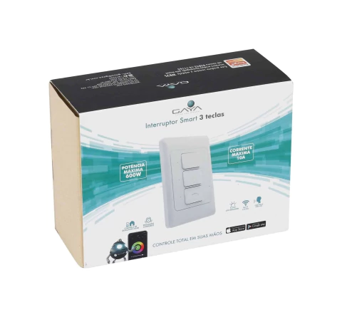 1182 - Interruptor Smart 3 Botões - Gaya