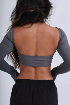 Cropped Less manga longa - comprar online