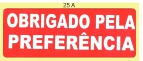 PLACA SINALIZACAO 19X07CM -SINALIZANDO