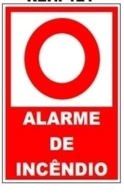 PLACA SINALIZACAO 22X11CM ROTA DE FUGA -SINALIZANDO - Ramos Construir