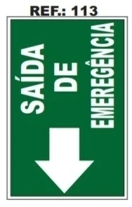 PLACA SINALIZACAO 22X11CM ROTA DE FUGA -SINALIZANDO na internet