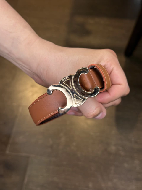 Correa Céline miel hebilla dorada