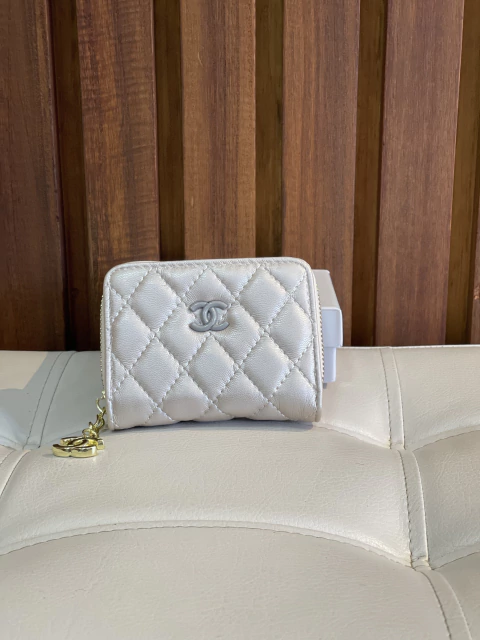 Billetera Chanel Beige Perlado