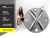 Anclaje de pared de acero para TRX Suspension con cuatro sujetadores y placa de 12 cm de diámetro, junto a mujer haciendo ejercicio con bandas de suspensión
