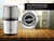 Molinillo eléctrico de café y semillas CUK by Gadnic en acero inoxidable con capacidad para 100 gramos, mostrando el interior con cuchillas para moler