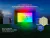 Reflector LED RGB Gadnic de 30W con 108 lámparas LED, luz multicolor, soporte para amurar a la pared, apto para interior y exterior