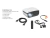 Proyector Gadnic Mini Wifi blanco con cables HDMI, RCA, cable de energía y control remoto
